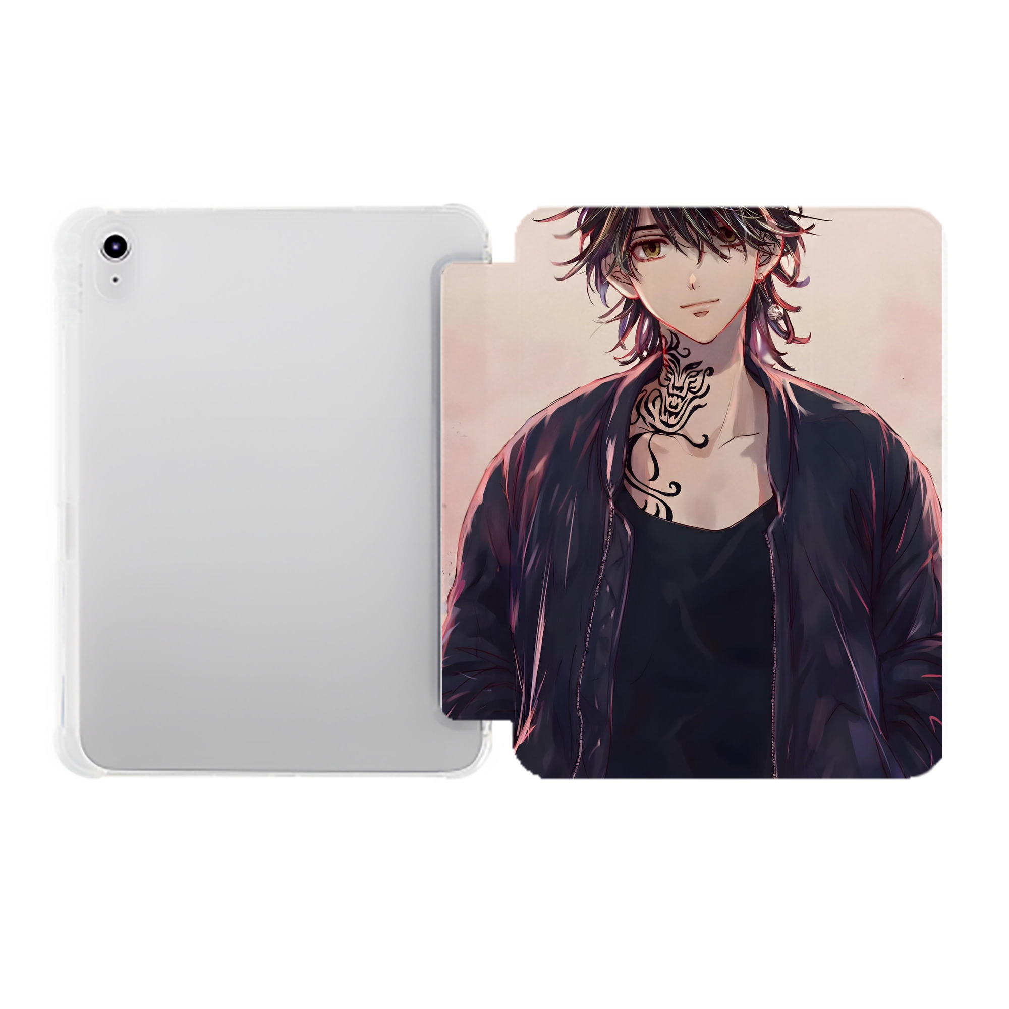 （画像用） 東京リベンジャーズ Tokyo Revengers IPad ケース ペン収納付き 三つ折りスタンド PUレザー×シリコン 対応機種9.5/10.5/10.9インチ